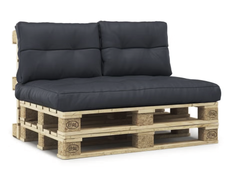 Palettenkissen set 3-teilig Anthrazit (ohne Paletten)