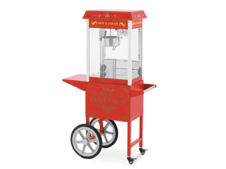 Popcorn Maschine Rot mit Wagen